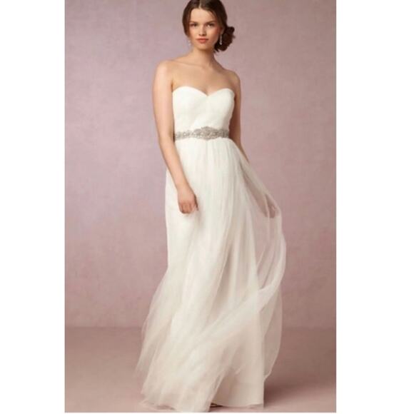 New Anthropologie BHLDN Jenny Yoo Annabelle Convertible Maxi Dress $260 Sz 6 - Picture 1 of 7